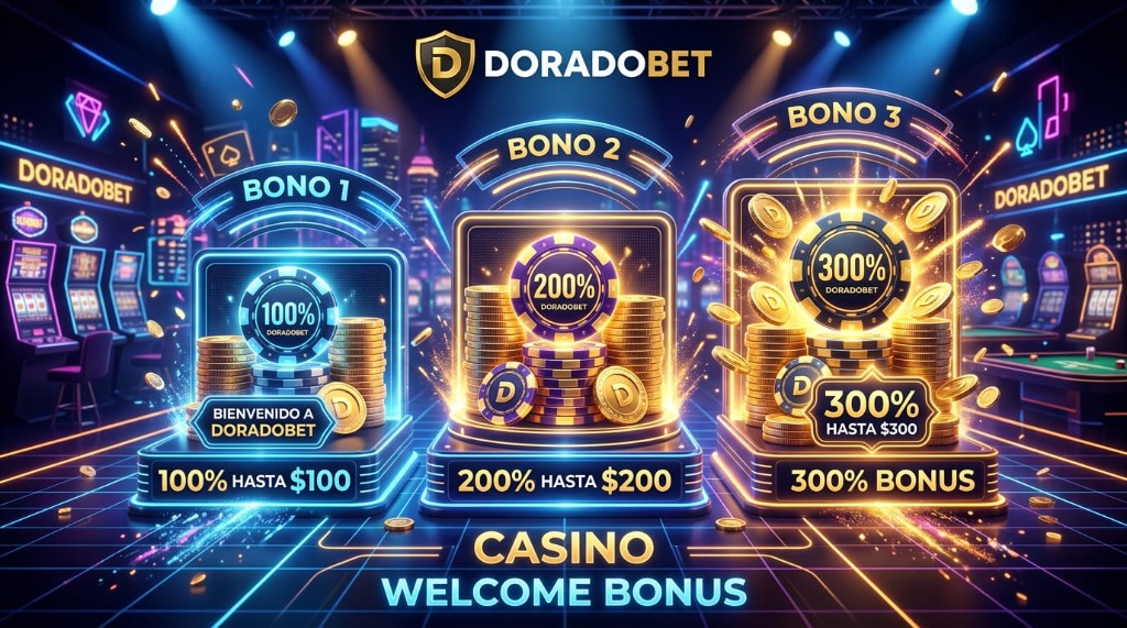 Tres niveles del bono de bienvenida 100%, 200% y 300% en USD