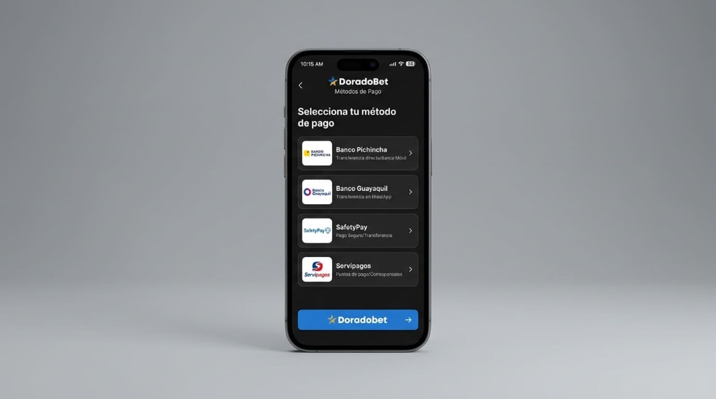 Métodos de pago móviles con Banco Pichincha, Banco Guayaquil, SafetyPay y Servipagos